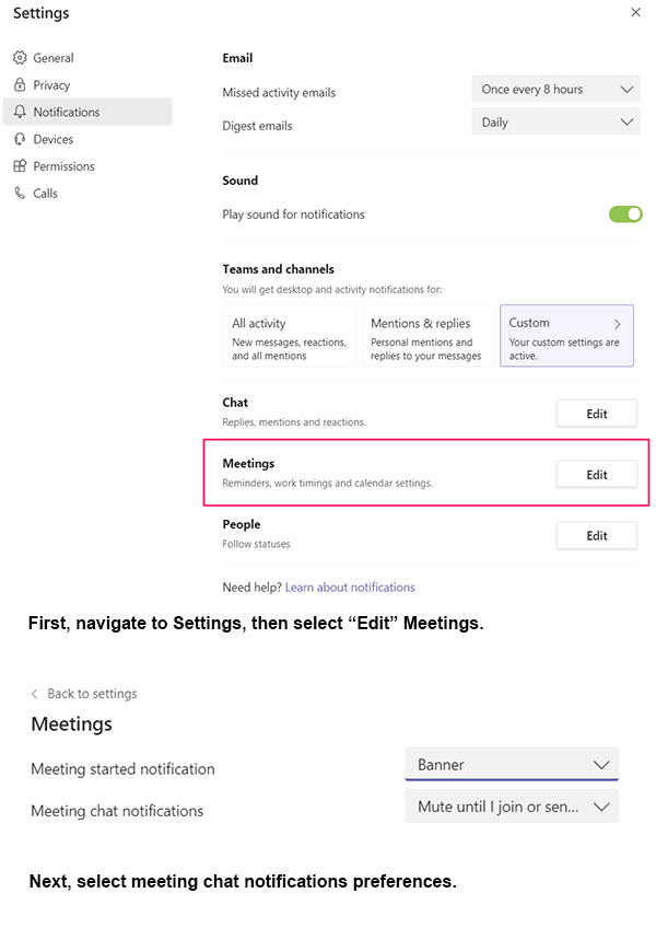 Meeting notifications